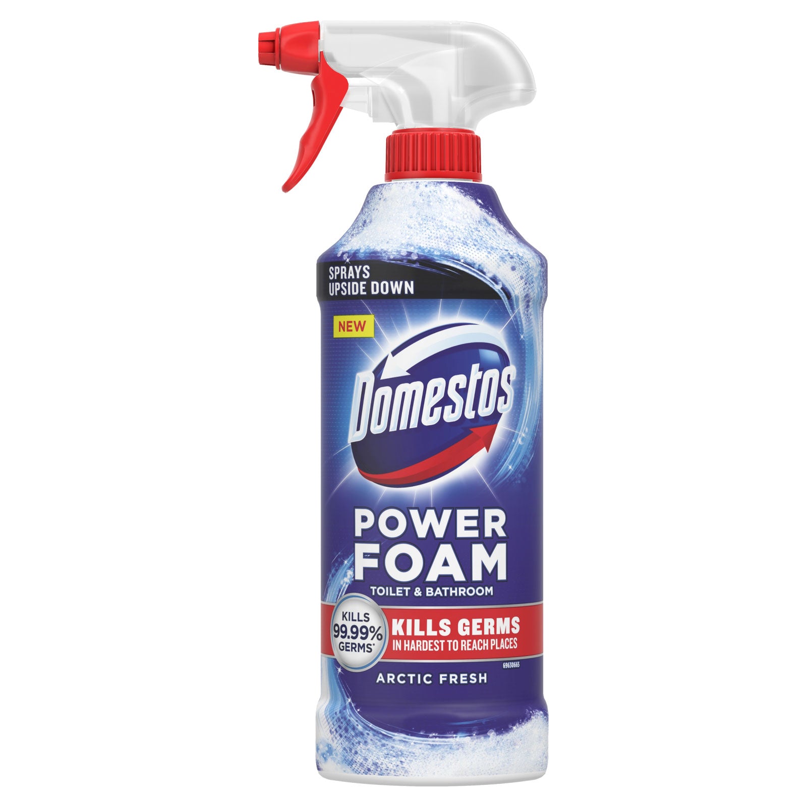 Domestos Power Foam Arctic Fresh Toilet and Bathroom Cleaner 450ml | Affordable & Durable - Product Image Domestos Power Foam Arctic Fresh Toilet and Bathroom Cleaner 450ml | Affordable & Durable - Product Image